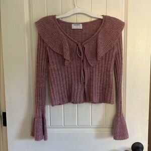 Old Navy Women's Sweater Lot of 2 Mauve Bell Sleeve cardigan, burgundy